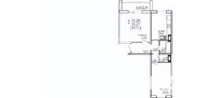 2-к квартира, вторичка, 53м2, 10/10 этаж