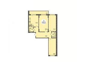 3-к квартира, вторичка, 104м2, 2/25 этаж
