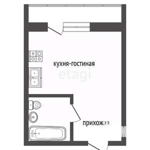 Студия квартира, вторичка, 25м2, 10/10 этаж