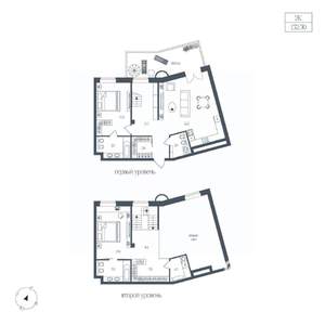 2-к квартира, вторичка, 132м2, 1/8 этаж