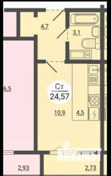 Студия квартира, сданный дом, 24м2, 19/20 этаж