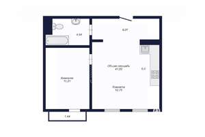 2-к квартира, вторичка, 41м2, 6/10 этаж
