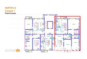 2-к квартира, вторичка, 65м2, 8/10 этаж