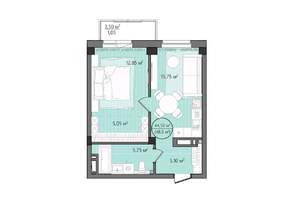 2-к квартира, вторичка, 48м2, 8/24 этаж