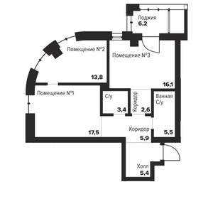 2-к квартира, вторичка, 70м2, 6/29 этаж