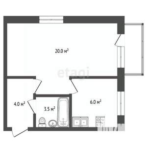 1-к квартира, вторичка, 31м2, 5/5 этаж