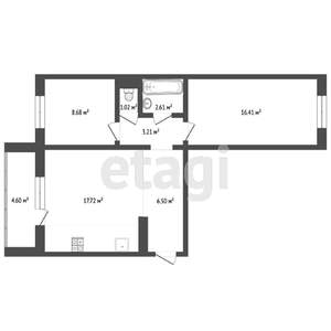 2-к квартира, вторичка, 45м2, 15/20 этаж