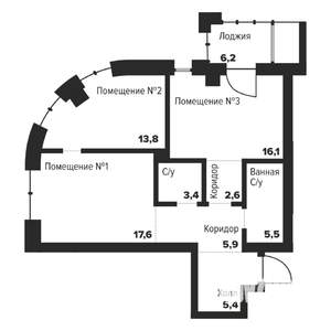 2-к квартира, строящийся дом, 70м2, 8/29 этаж