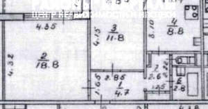 2-к квартира, вторичка, 51м2, 1/9 этаж