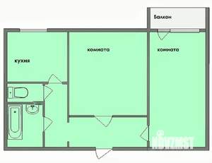 2-к квартира, вторичка, 47м2, 8/9 этаж