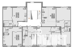 3-к квартира, строящийся дом, 65м2, 9/10 этаж