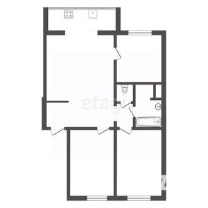 4-к квартира, вторичка, 72м2, 2/10 этаж