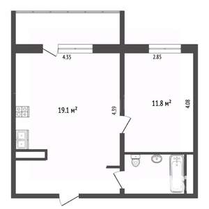 1-к квартира, вторичка, 40м2, 5/10 этаж