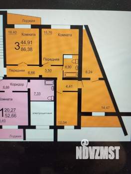 3-к квартира, вторичка, 86м2, 6/10 этаж