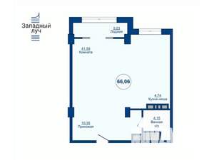 1-к квартира, вторичка, 66м2, 5/24 этаж