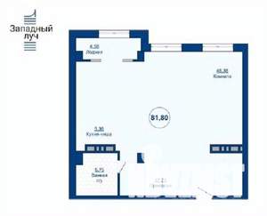1-к квартира, вторичка, 82м2, 11/24 этаж