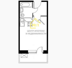 Студия квартира, вторичка, 24м2, 10/10 этаж