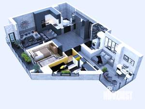 3-к квартира, вторичка, 93м2, 12/25 этаж