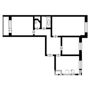 3-к квартира, вторичка, 66м2, 1/9 этаж