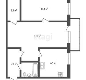2-к квартира, вторичка, 40м2, 4/5 этаж