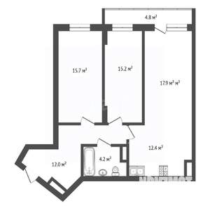 3-к квартира, вторичка, 78м2, 11/26 этаж