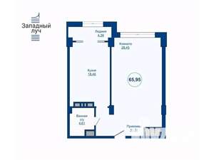 2-к квартира, вторичка, 66м2, 6/25 этаж