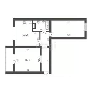 2-к квартира, вторичка, 65м2, 4/10 этаж