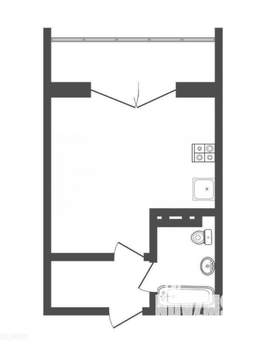 Студия квартира, вторичка, 24м2, 9/10 этаж