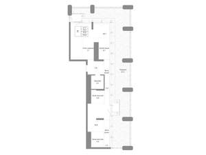 Студия квартира, строящийся дом, 97м2, 16/29 этаж