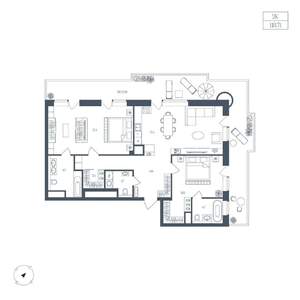 2-к квартира, вторичка, 119м2, 4/8 этаж