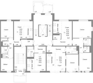 2-к квартира, строящийся дом, 41м2, 1/10 этаж