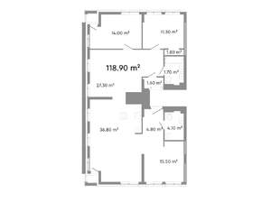 3-к квартира, строящийся дом, 119м2, 11/21 этаж