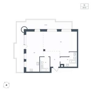 1-к квартира, вторичка, 90м2, 3/7 этаж