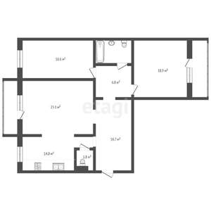 3-к квартира, вторичка, 107м2, 10/10 этаж