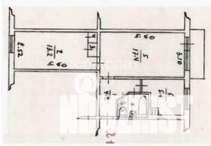 2-к квартира, вторичка, 45м2, 5/5 этаж