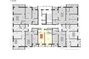 1-к квартира, вторичка, 45м2, 7/15 этаж