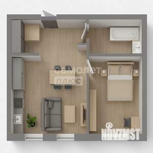 1-к квартира, вторичка, 41м2, 8/10 этаж