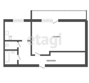 1-к квартира, вторичка, 40м2, 9/10 этаж