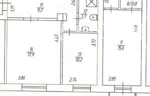 1-к квартира, вторичка, 41м2, 4/5 этаж