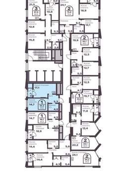 1-к квартира, вторичка, 42м2, 20/8 этаж