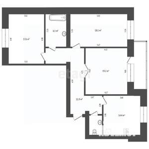 3-к квартира, вторичка, 94м2, 6/10 этаж