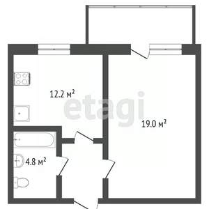 1-к квартира, вторичка, 36м2, 10/15 этаж