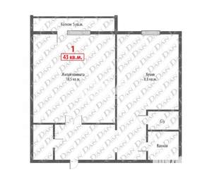 1-к квартира, вторичка, 42м2, 9/10 этаж