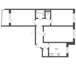 3-к квартира, вторичка, 66м2, 1/9 этаж