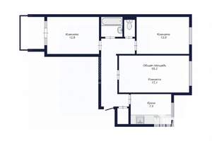 3-к квартира, вторичка, 65м2, 6/10 этаж