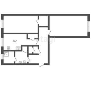 2-к квартира, вторичка, 44м2, 2/2 этаж