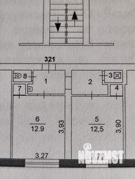 2-к квартира, вторичка, 35м2, 3/5 этаж