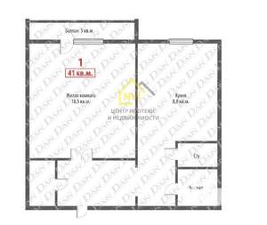 1-к квартира, вторичка, 40м2, 4/9 этаж