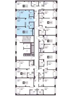 2-к квартира, вторичка, 58м2, 5/17 этаж