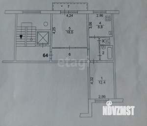 2-к квартира, вторичка, 53м2, 7/10 этаж